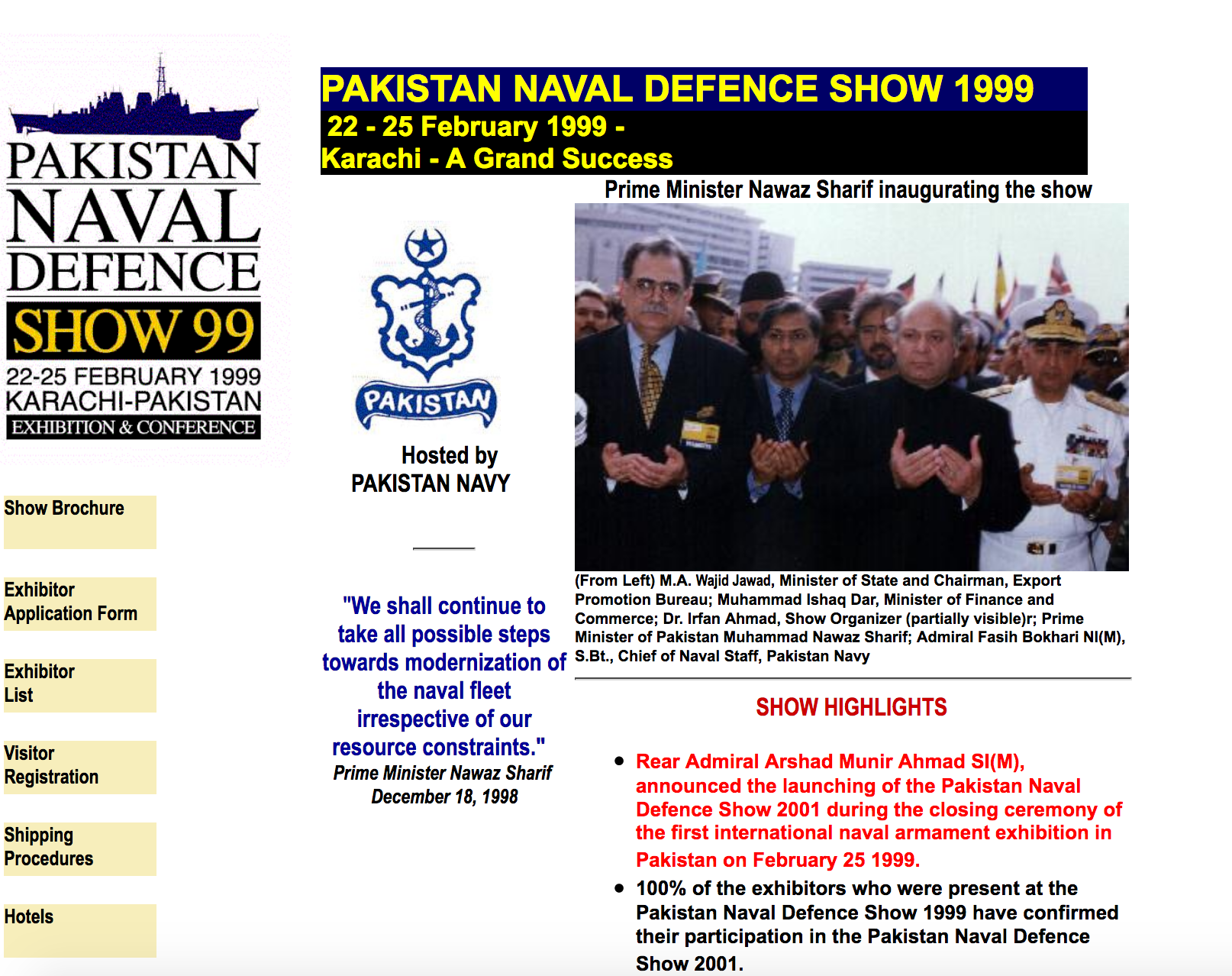 Pakistan Naval Defence Show 1999